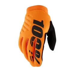 100%, BRISKER GLOVES, KID, ORANGE
