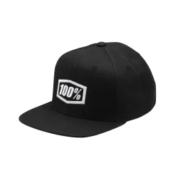 100%, ESSENTIAL Snapback Hat, ADULT, BLACK
