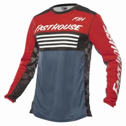 Fasthouse, Jersey, Grindhouse Omega, ADULT, M, BLUE RED WHITE