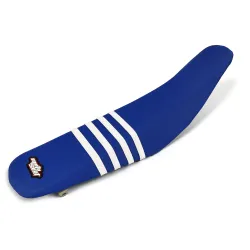 Moto Seat, Seat Cover Stripes, BLUE WHITE