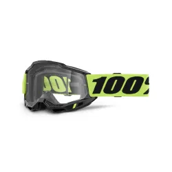 100%, ACCURI 2 Goggle Neon Yellow - Clear Lens, ADULT