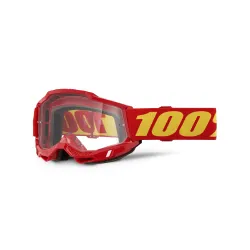 100%, ACCURI 2 Goggle Red - Clear Lens, ADULT