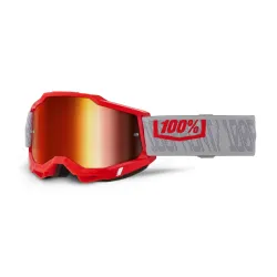 100%, ACCURI 2 Goggle Gatorback - Red Mirror  Lens, ADULT