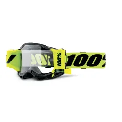 100%, ACCURI 2 FORECAST Goggle Neon Yellow - Clear Lens, ADULT