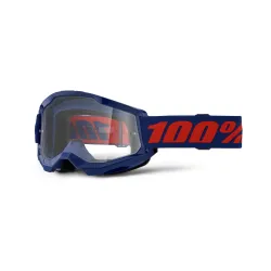 100%, STRATA 2 Goggle Navy - Clear Lens, ADULT