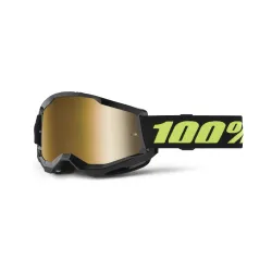 100%, STRATA 2 Goggle Solar Eclipse - Mirror True Gold Lens, ADULT