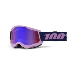 100%, STRATA 2 Goggle Purple - Red/Blue Mirror  Lens, ADULT