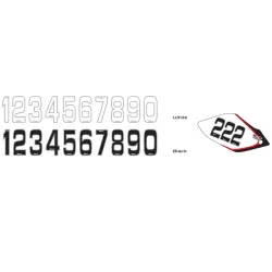 Why Stickers, Numbers small 10pcs, 14,5 * 7 cm White 5