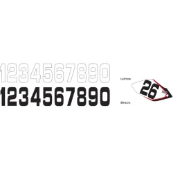 Why Stickers, Numbers big 10pcs, 20*11cm White 7