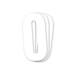 Holeshot, Numbers 10pcs, 11 X 5cm, 0, WHITE