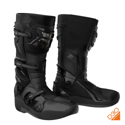 Shot, BOOTS RACE 8 BLACK CHROME, ADULT