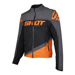Shot, Jacket SOFTSHELL LITE, ADULT, GREY NEON ORANGE