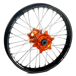 Haan Wheels, Complete Wheel A60, REAR, 18", BLACK ORANGE