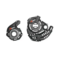 Rtech, Crankcase Protectors, BLACK